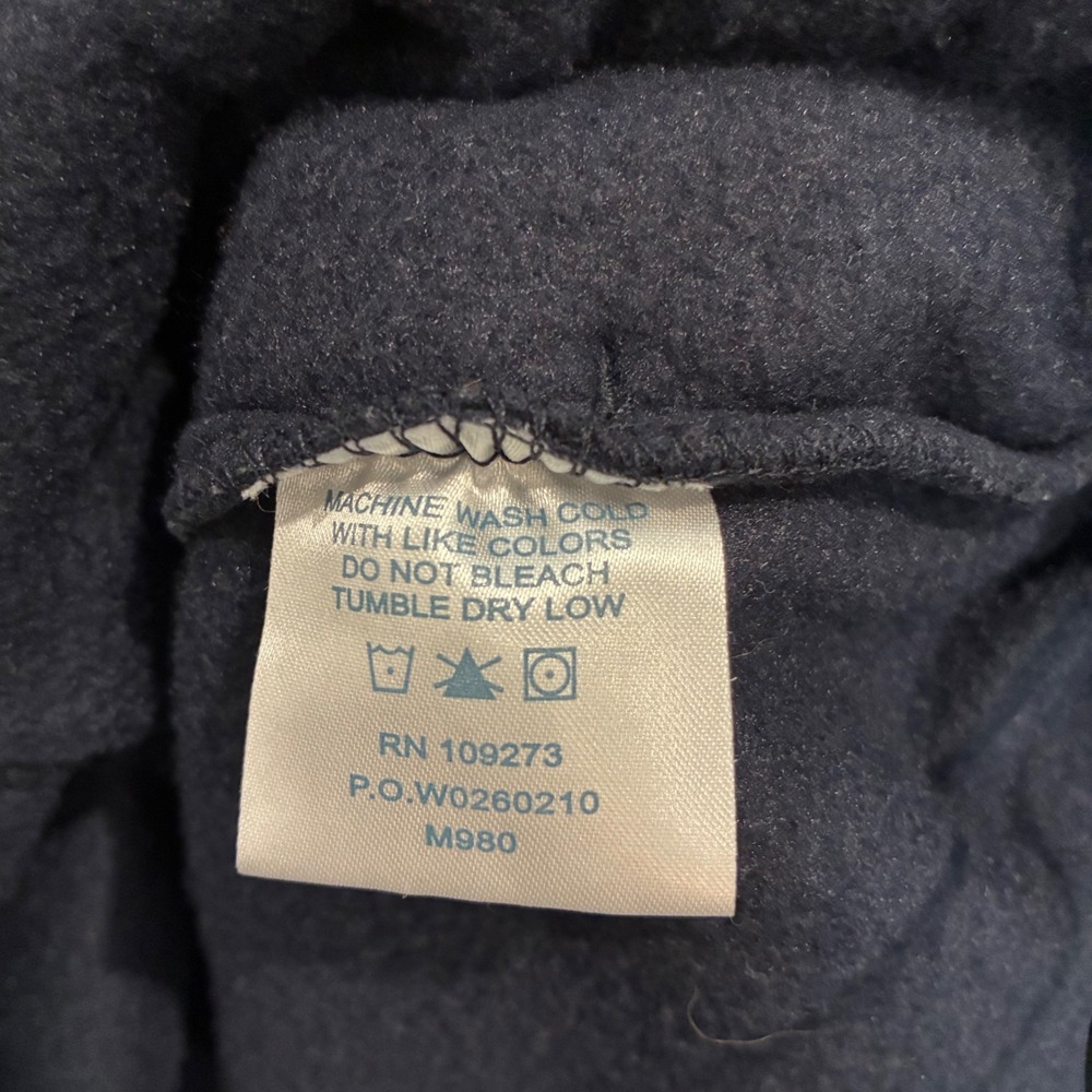 Harriton Mens 2XL Navy Blue Fleece Quarter Zip Pullover Mapei Logo M980 Jacket - Picture 3 of 7